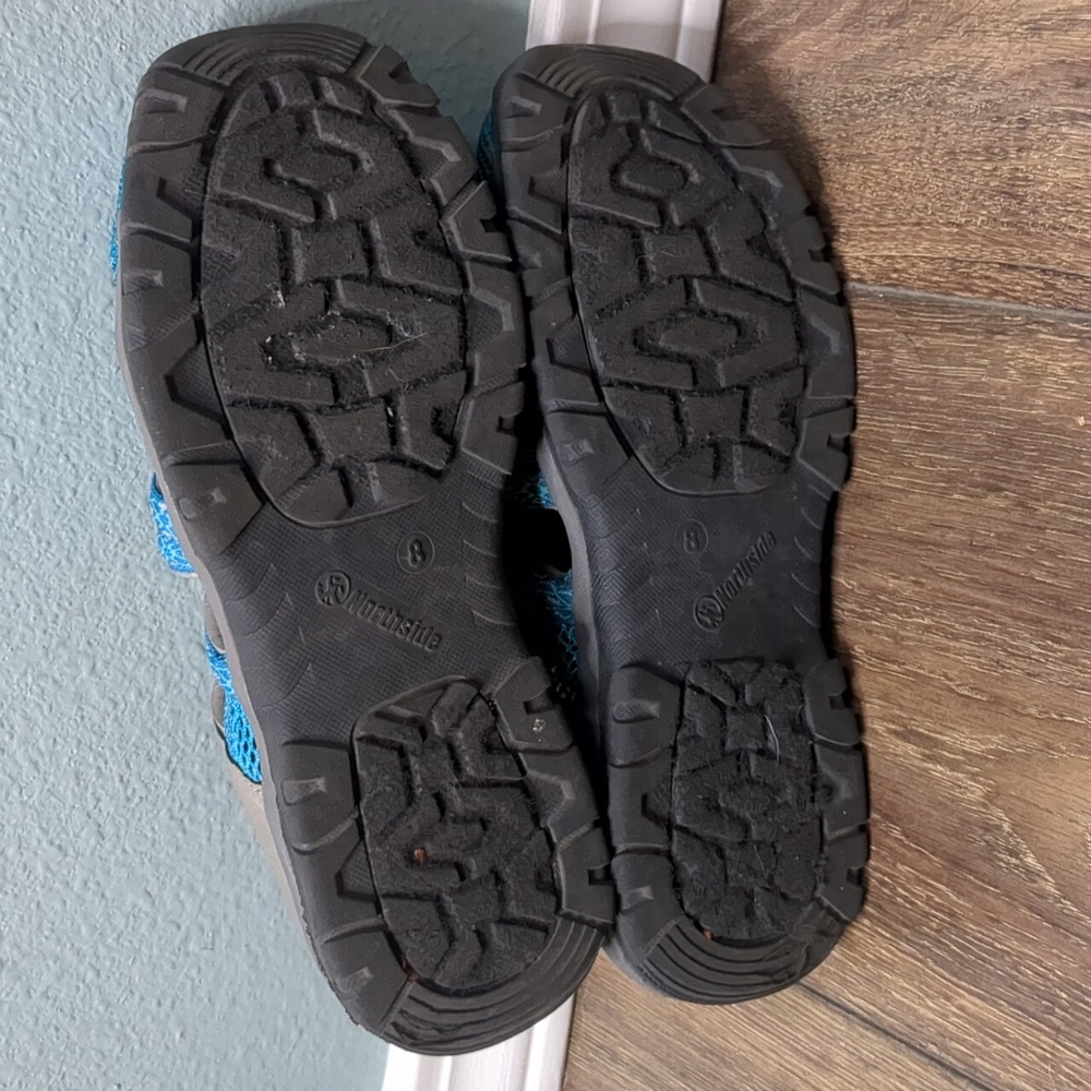 Northside Women's grey blue water hiking shoes lace toggle NEAR NEW Size 8 - Picture 5 of 7